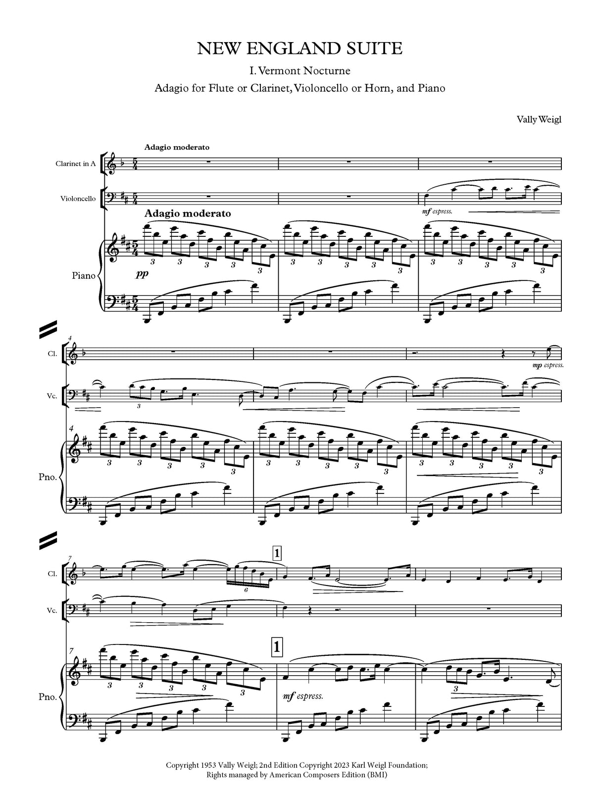 Weigl: New England Suite