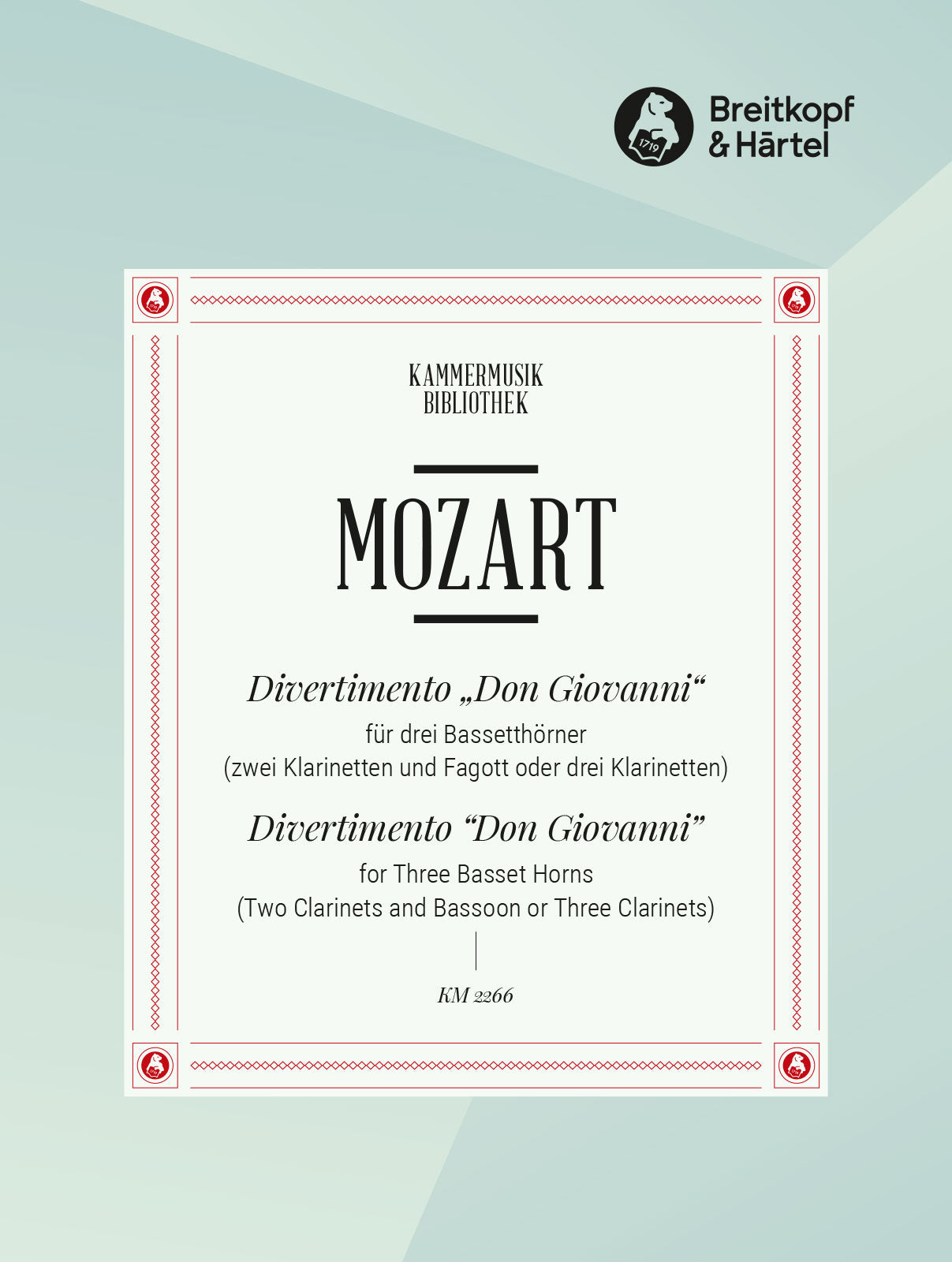 Mozart: Divertimento from "Don Giovanni", K. 527 (arr. for 3 basset horns)