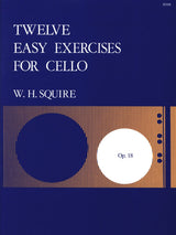 Squire: 12 Easy Exercises for Cello, Op. 18