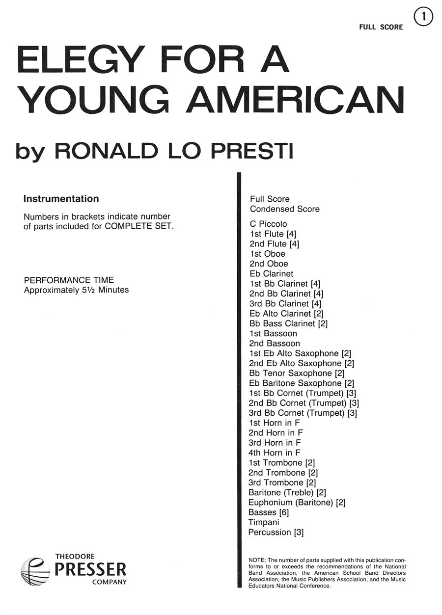 Presti: Elegy for A Young American