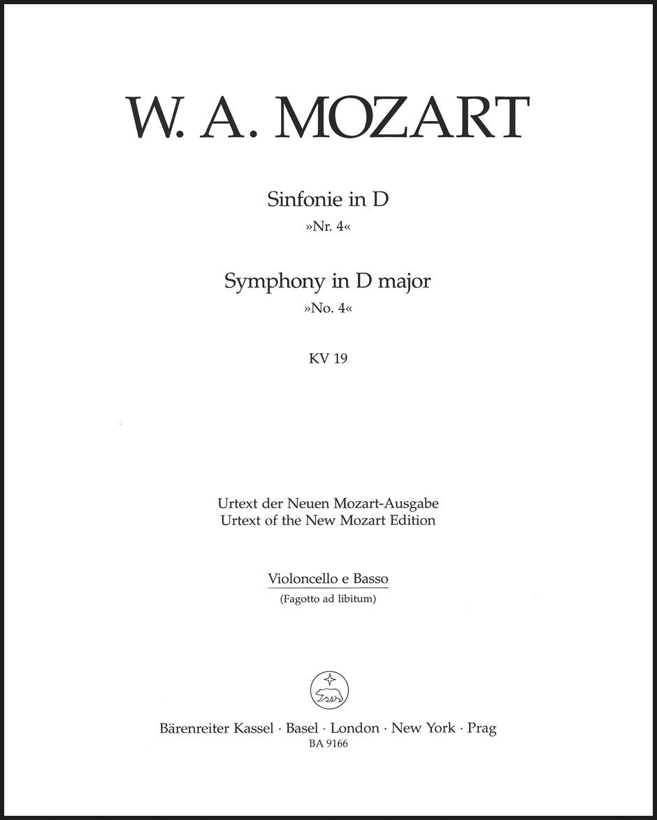Mozart: Symphony No. 4 in D Major, K. 19