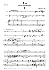 Van de Vate: Trio (Version for Horn, Viola, and Piano)