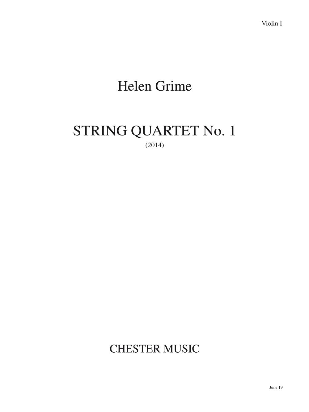 Grime: String Quartet No. 1