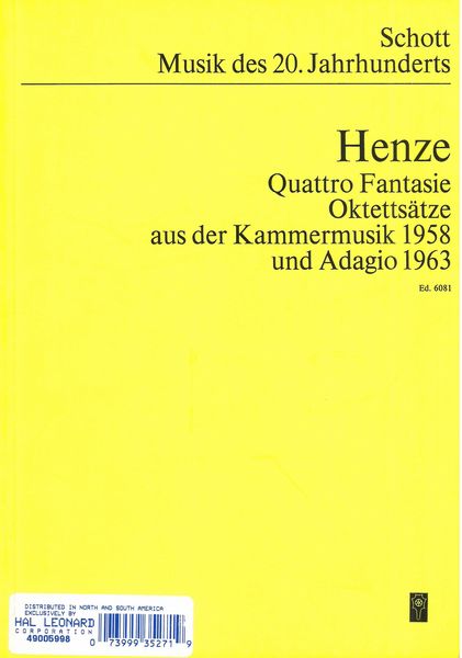 Henze: Quattro Fantasie