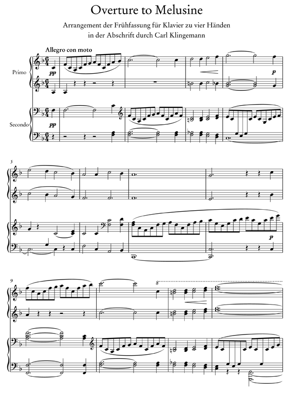Mendelssohn: Overtures, Opp. 26 & 32 (Version for Piano 4-hands)