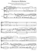 Mendelssohn: Overtures, Opp. 26 & 32 (Version for Piano 4-hands)