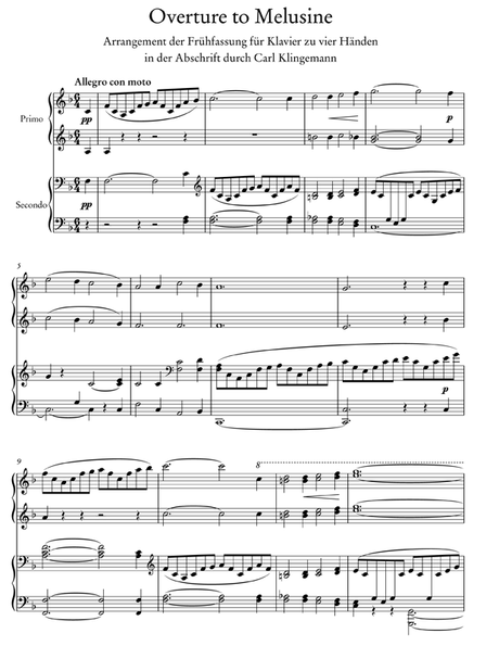 Mendelssohn: Overtures, Opp. 26 & 32 (Version for Piano 4-hands)