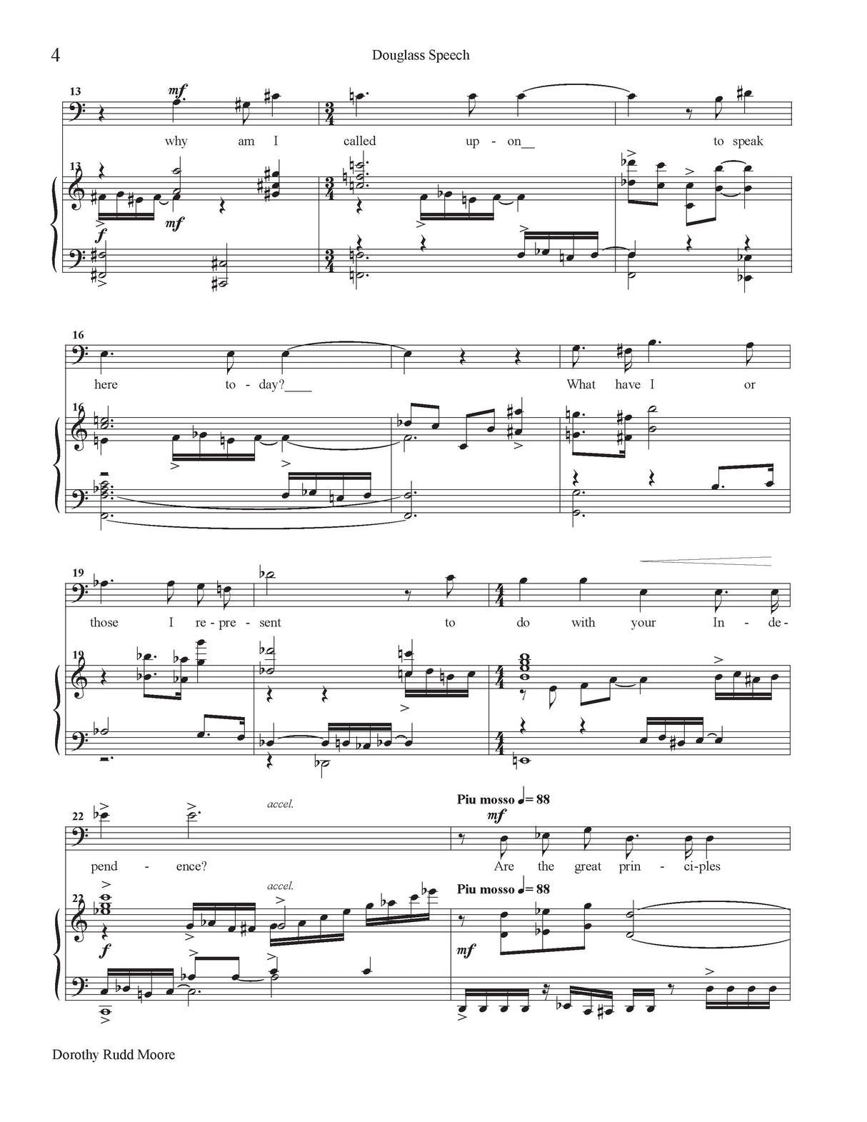 D.R. Moore: Fourth of July Speech from "Frederick Douglass"