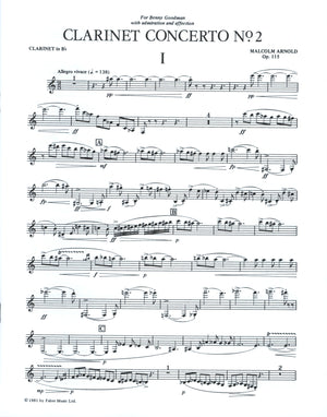 Arnold: Clarinet Concerto No. 2, Op. 115