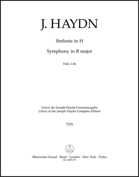 Haydn: Symphony in B Major, Hob. I:46