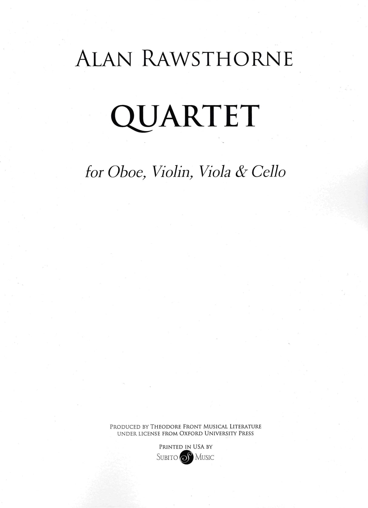 Rawsthorne: Oboe Quartet