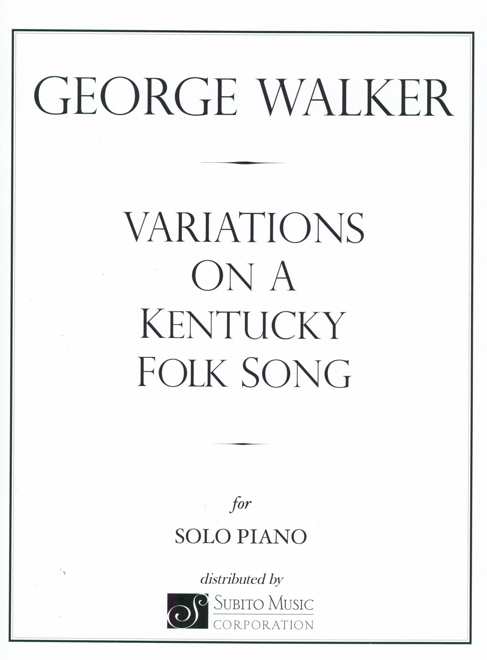 Walker: Variations on a Kentucky Folk Song