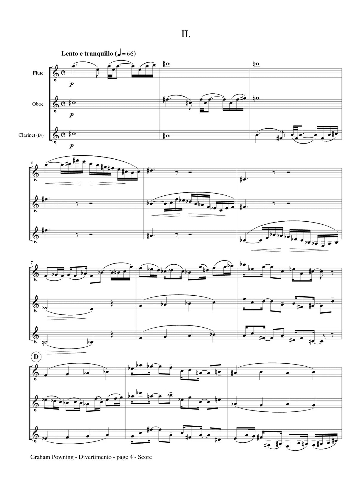 Powning: Divertimento for Flute, Oboe, and Clarinet