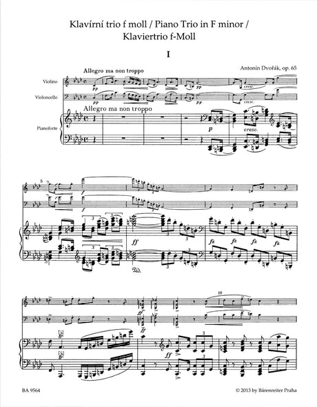 Dvořák: Piano Trio in F Minor, Op. 65