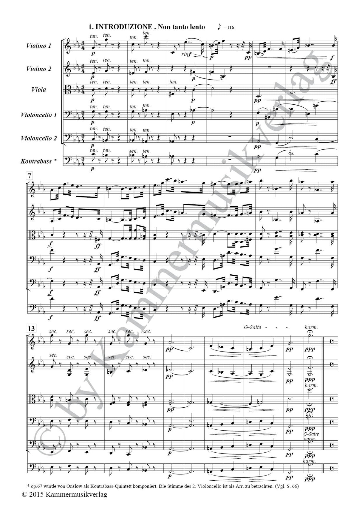 Onslow: String Quintet No. 26 in C Minor, Op. 67