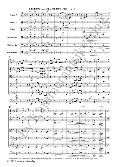 Onslow: String Quintet No. 26 in C Minor, Op. 67