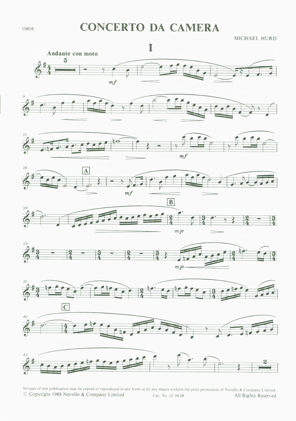 Hurd: Concerto Da Camera