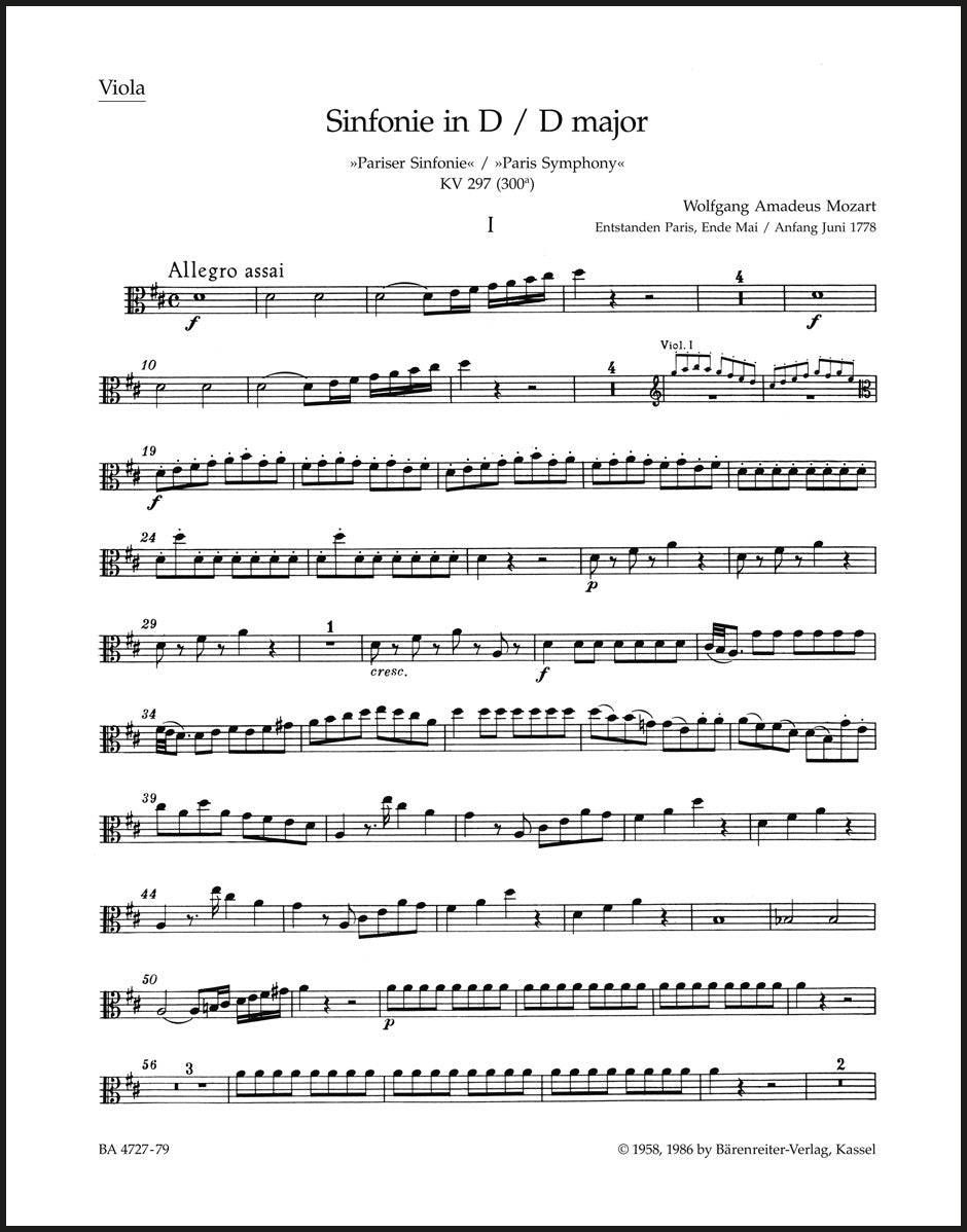 Mozart: Symphony No. 31 in D Major, K. 297 (300a)