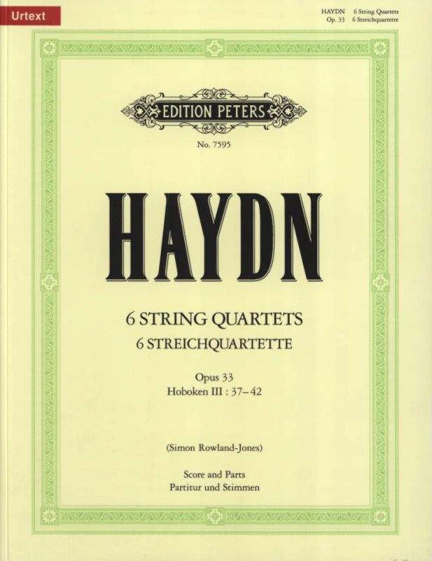 Haydn: 6 String Quartets, Hob. III:37–42, Op. 33