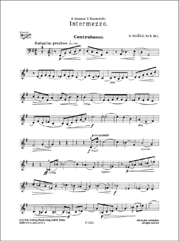 Glière: Intermezzo, Op. 9, No. 1