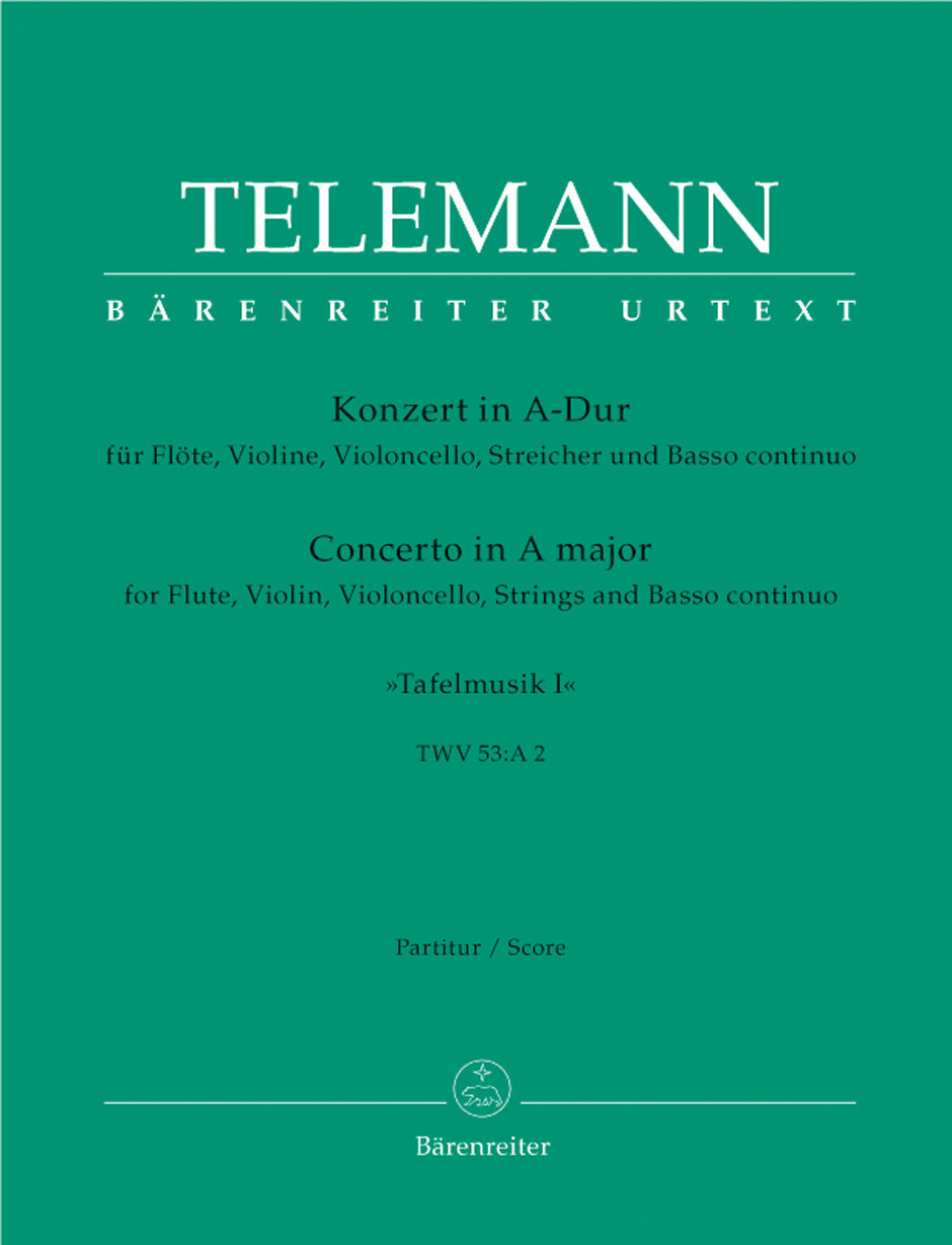 Telemann: Concerto for Flute, Violin, Cello, Strings and Basso continuo in A Major, TWV 53:A2