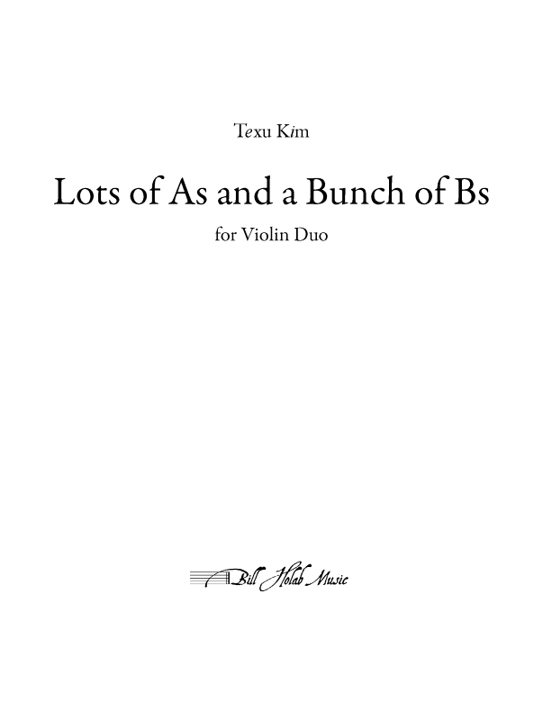 T. Kim: Lot of As and a Bunch of Bs