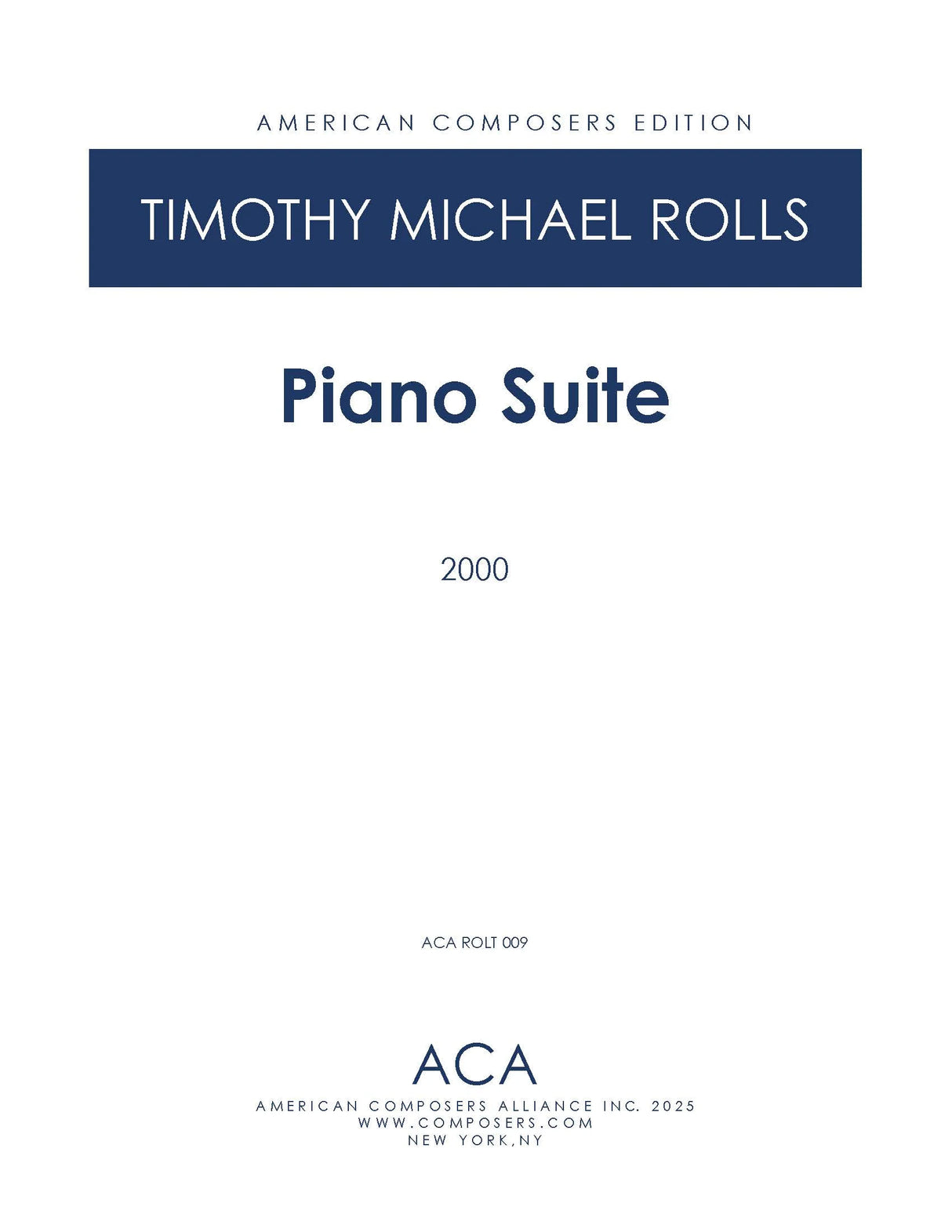 Rolls: Piano Suite