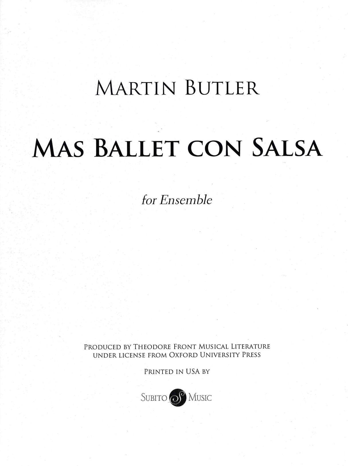 Butler: Mas Ballet Con Salsa
