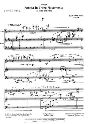 Zwilich: Sonata in Three Movements