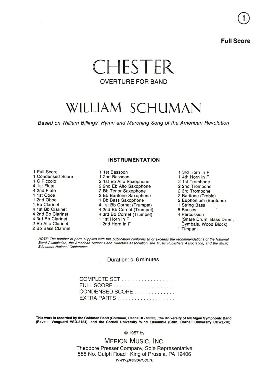 Schuman: Chester