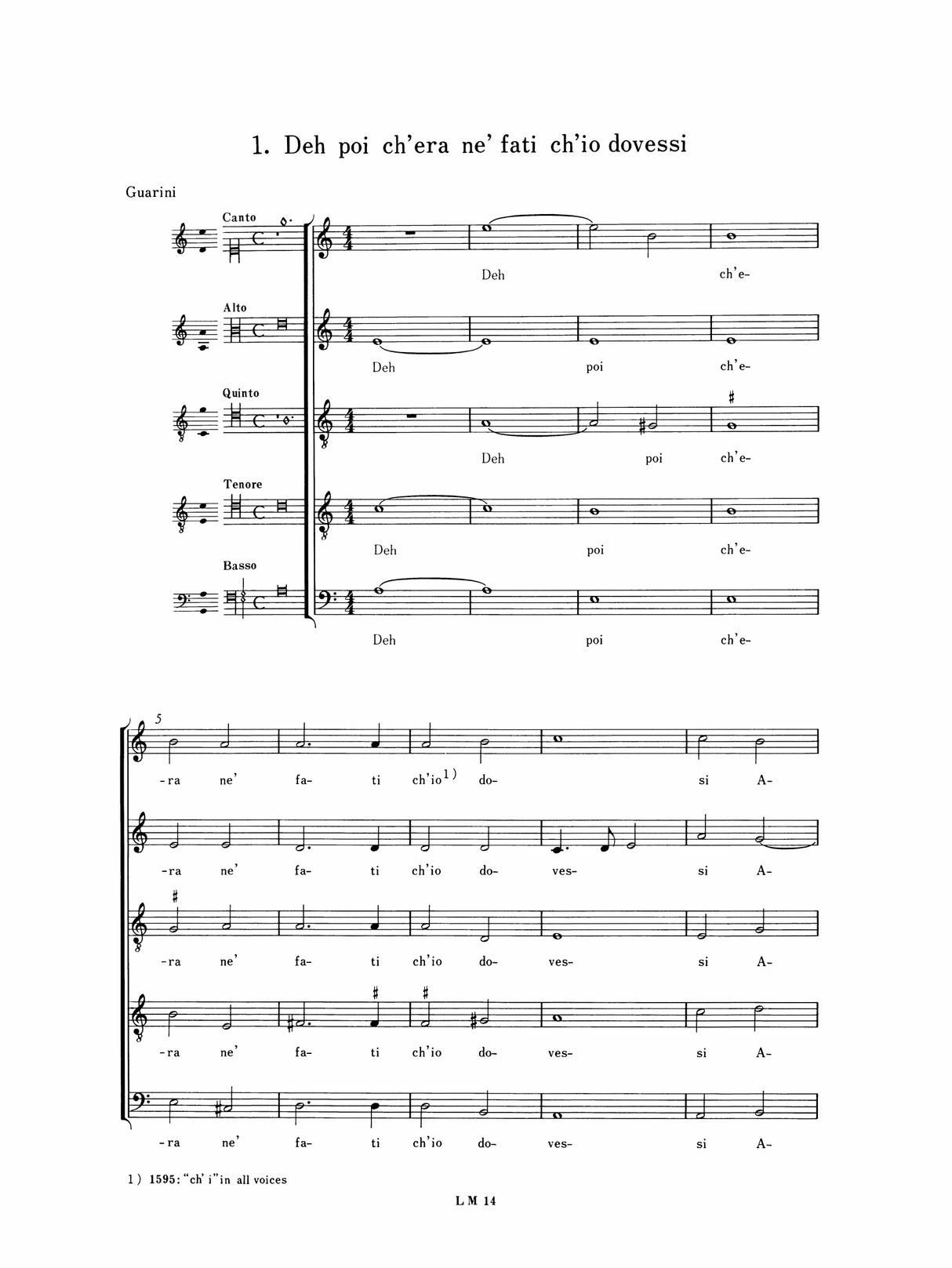 Marenzio: Il settimo libro de' madrigali a cinque voci (1595)