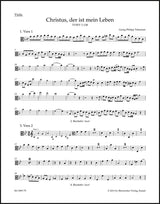 Telemann: Christus, der ist mein Leben, TWV 1:138