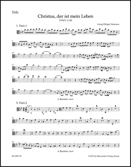 Telemann: Christus, der ist mein Leben, TWV 1:138