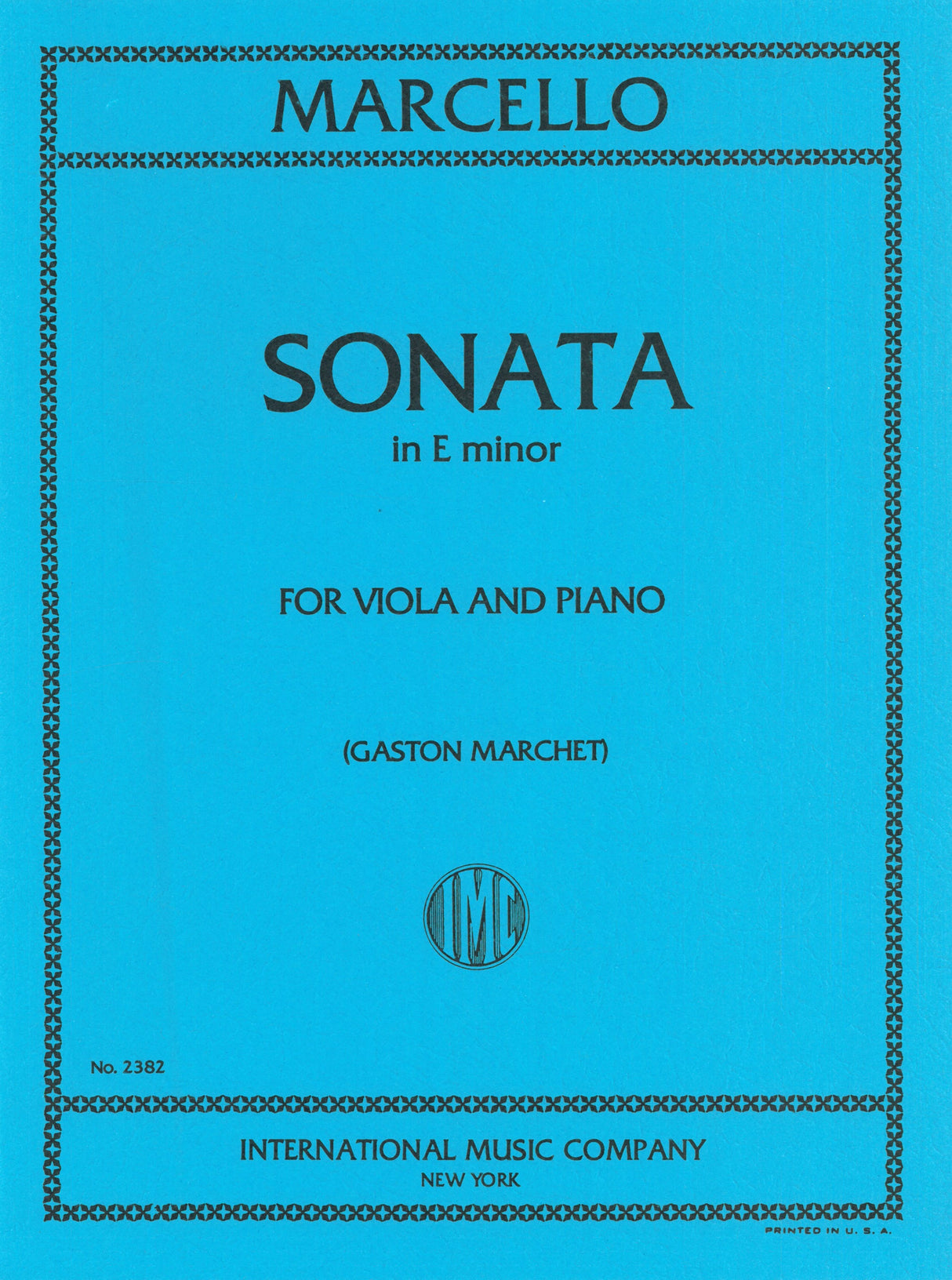 Marcello: Sonata in E Minor (arr. for viola & piano)