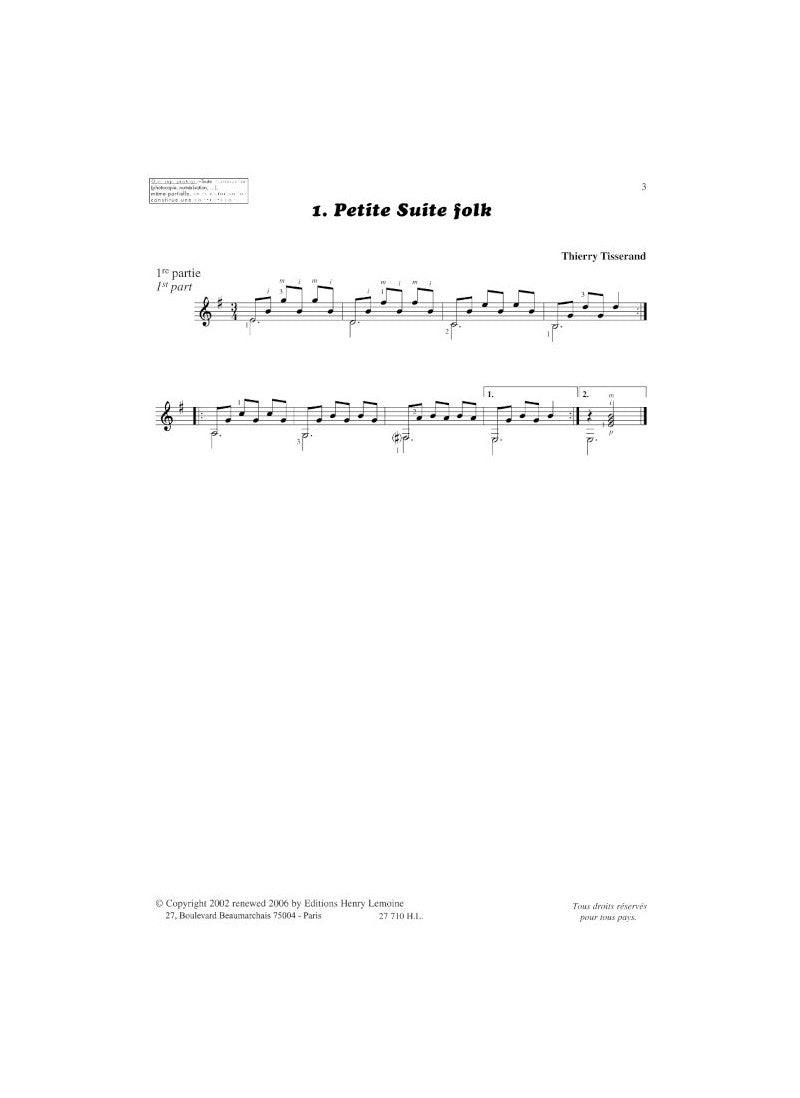 Tisserand: Comme des chansons... Volume 1