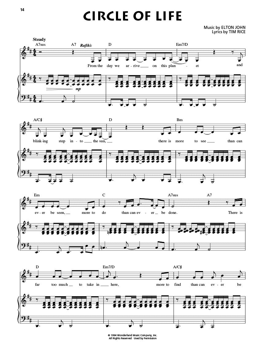 John: The Lion King – Broadway Selections