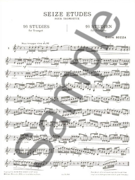 Bozza: 16 Études for Trumpet