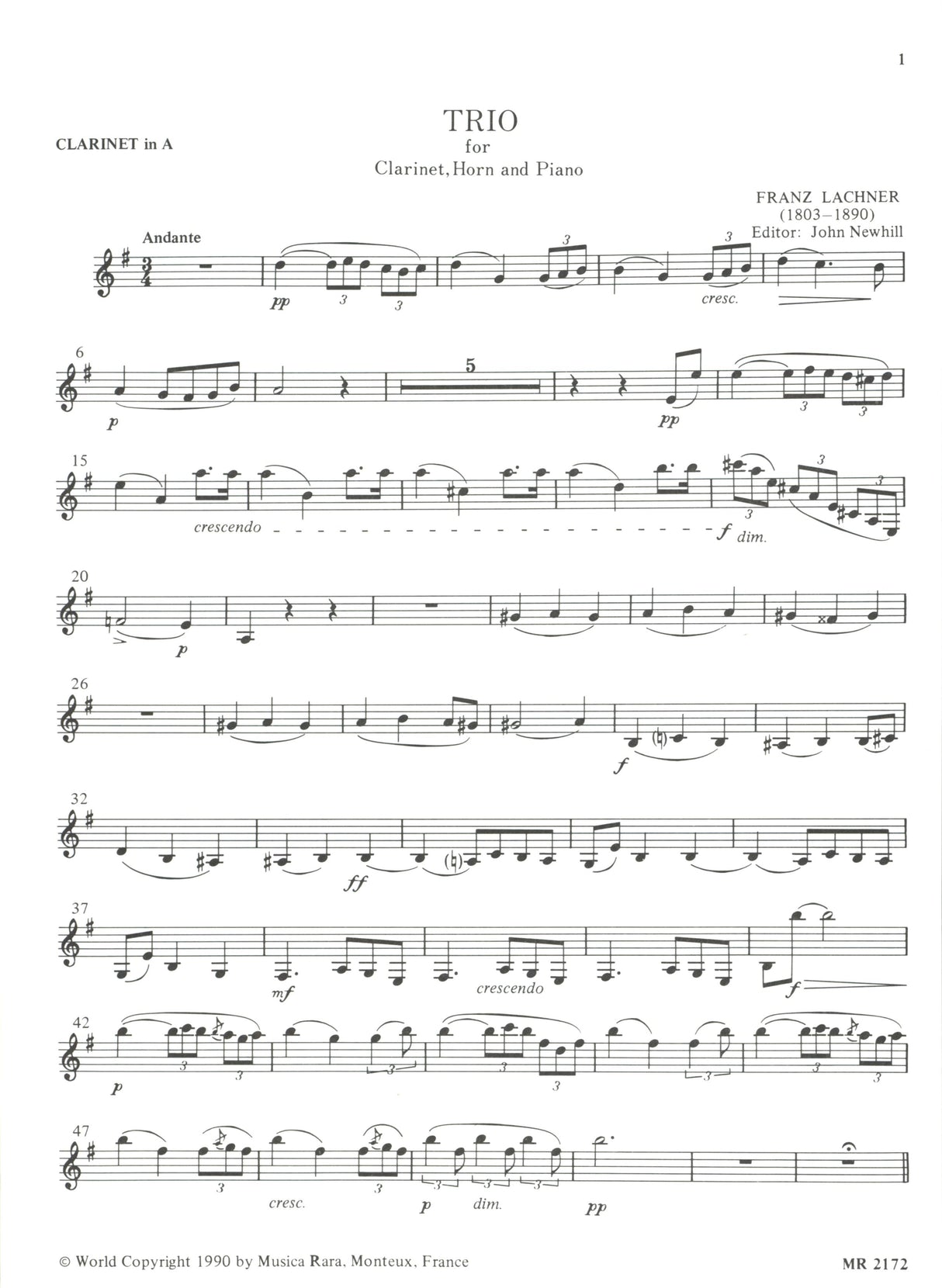 Lachner: Trio in E Major