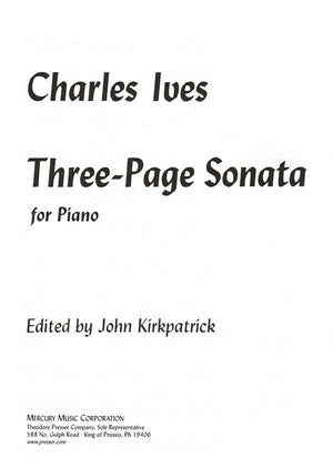 Ives: Three-Page Sonata