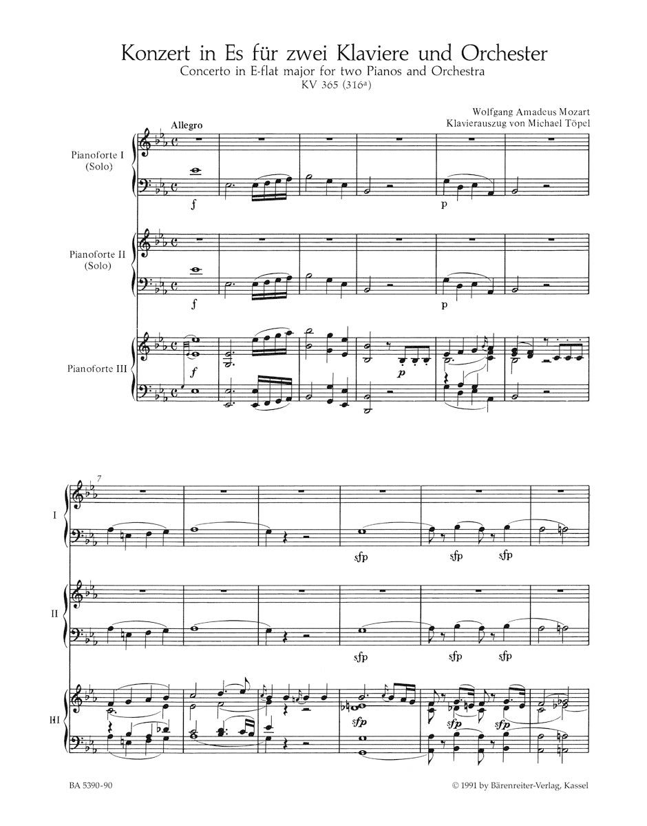 Mozart: Concerto for Two Pianos No. 10 in E-flat Major, K. 365