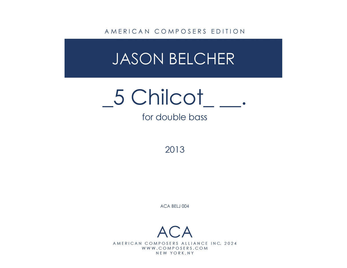 Belcher: _5 Chilcot_ __