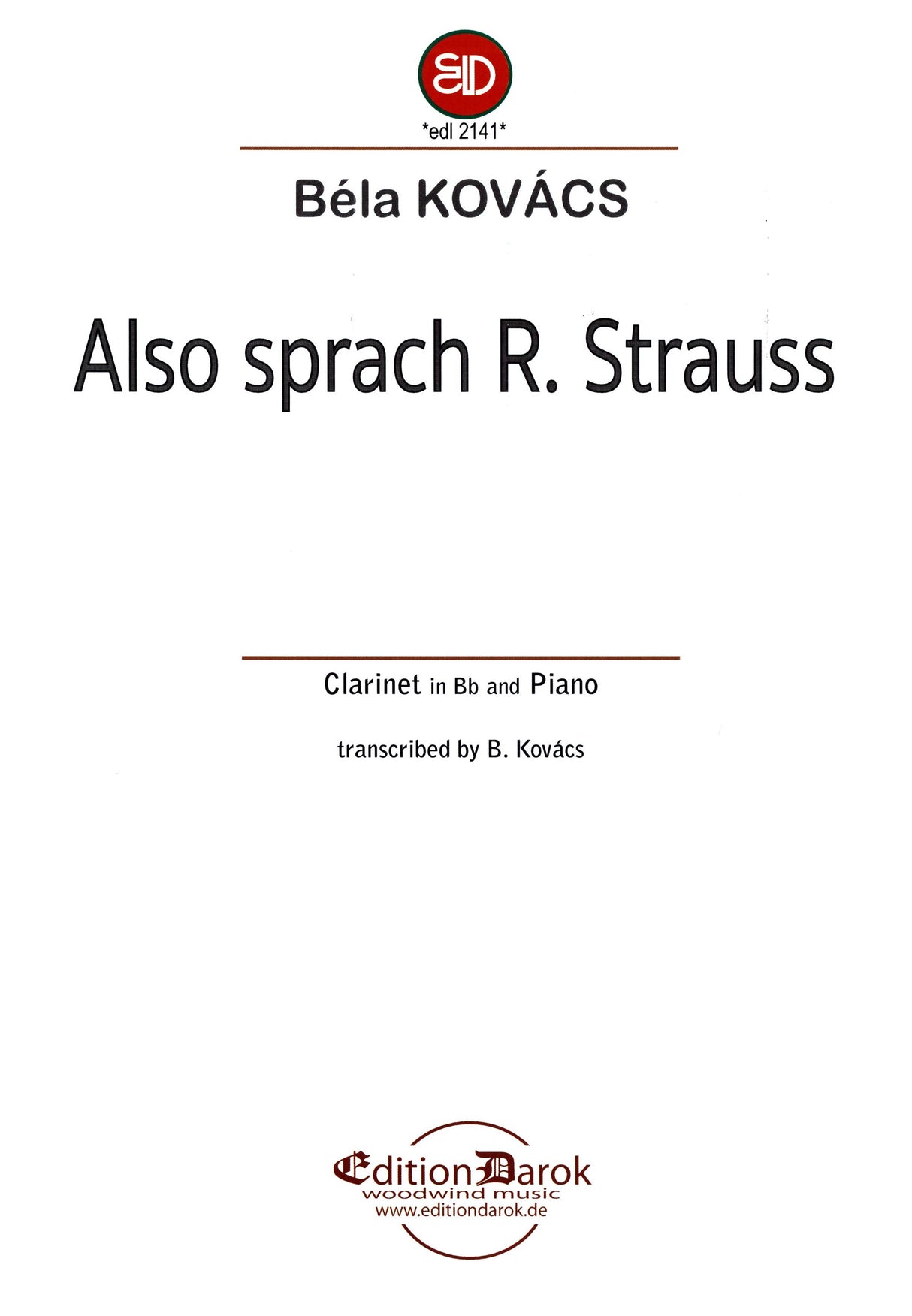 Kovács: Also sprach R. Strauss