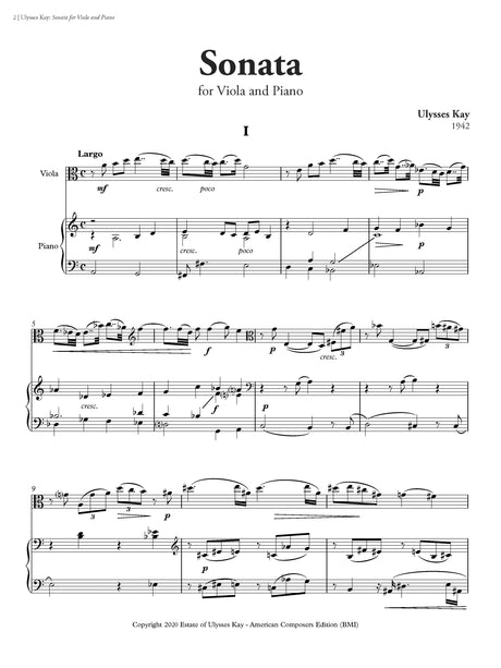 Kay: Viola Sonata