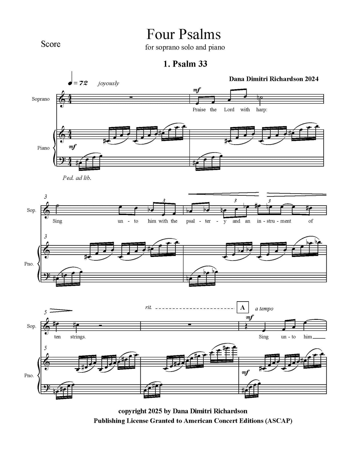 D. Richardson: 4 Psalms