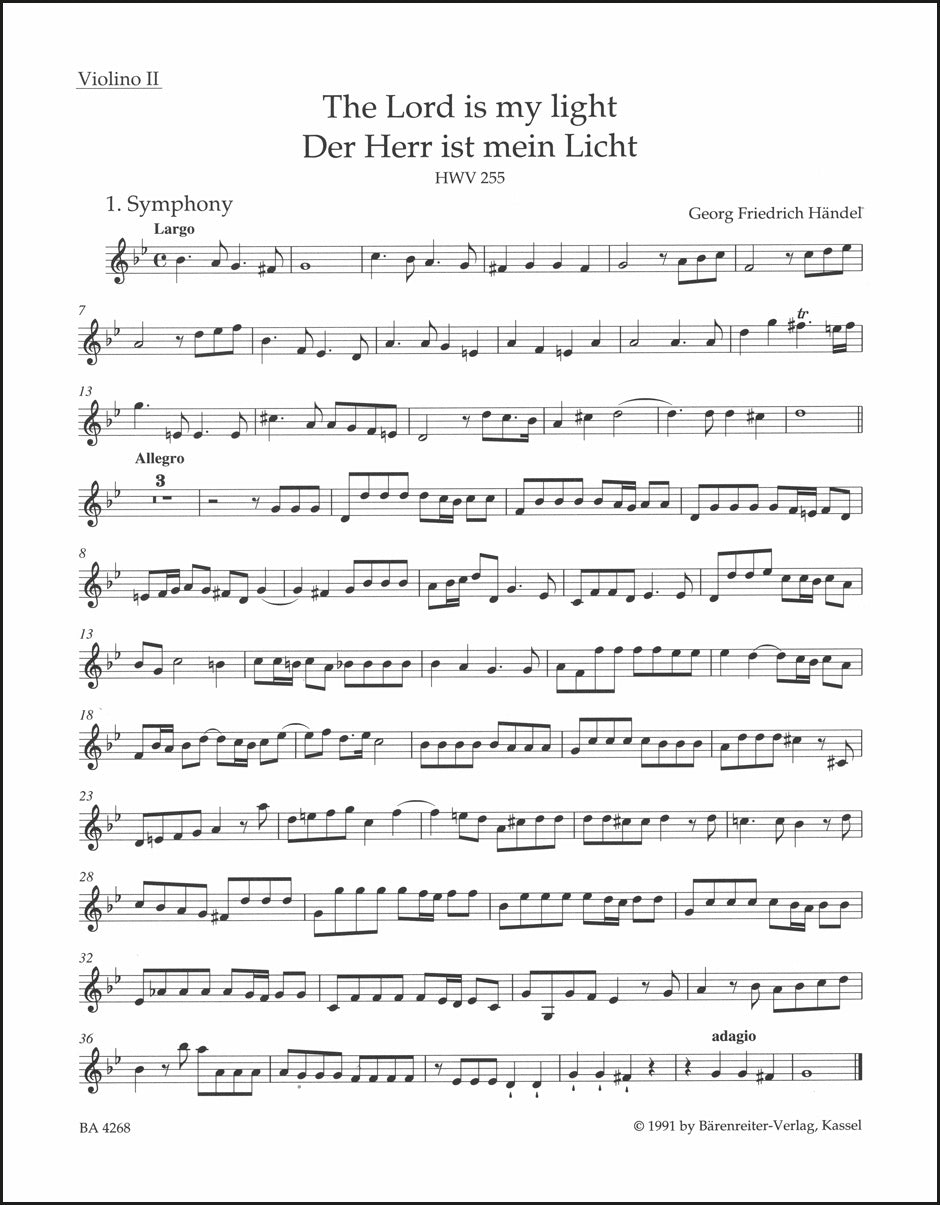Handel: The Lord is my light, HWV 255
