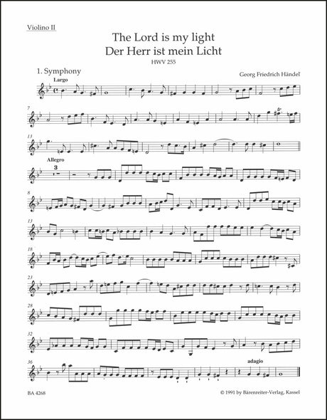 Handel: The Lord is my light, HWV 255