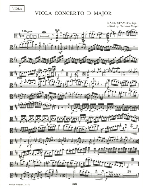 Stamitz: Viola Concerto in D Major, Op. 1