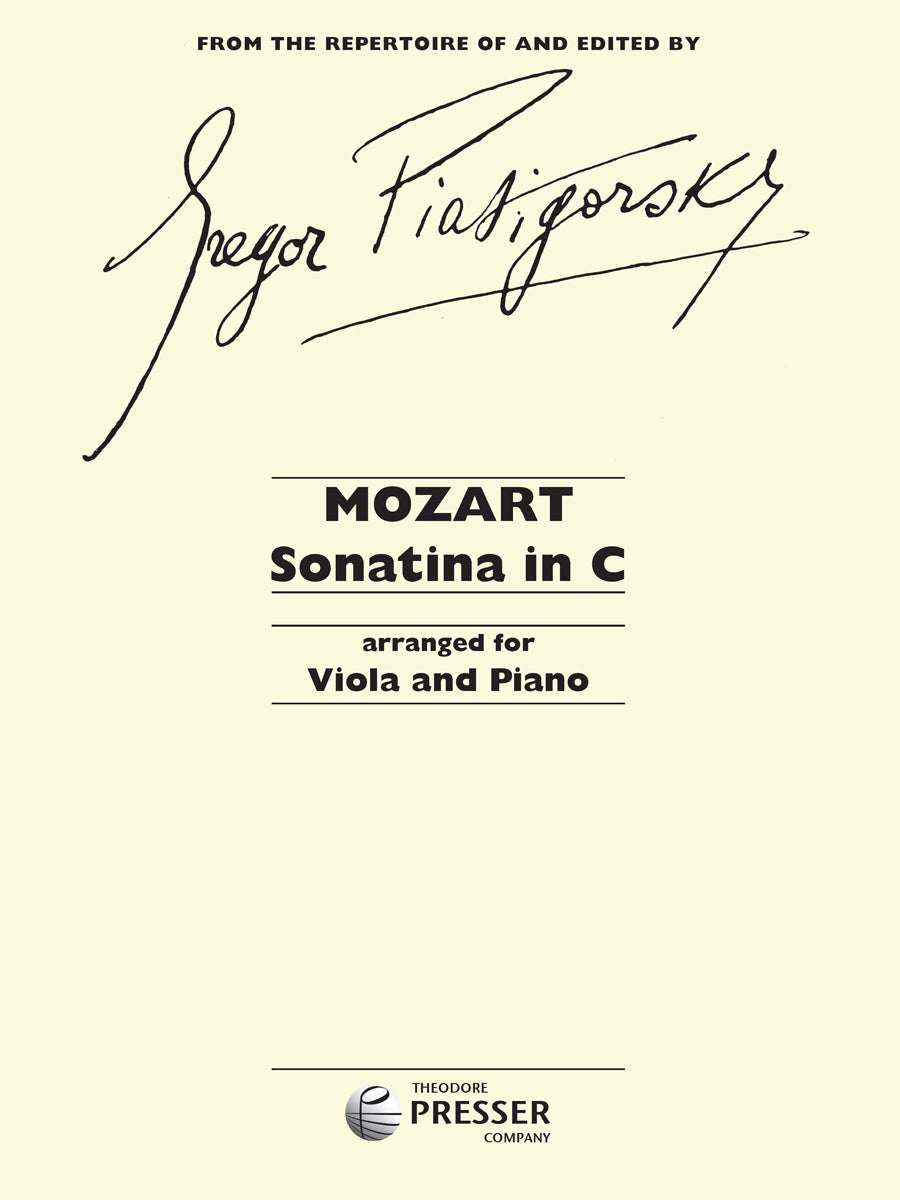 Mozart: Sonatina in C Major (arr. for viola & piano)