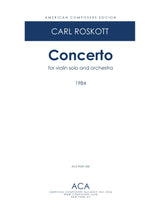 Roskott: Concerto for Solo Violin and Orchestra