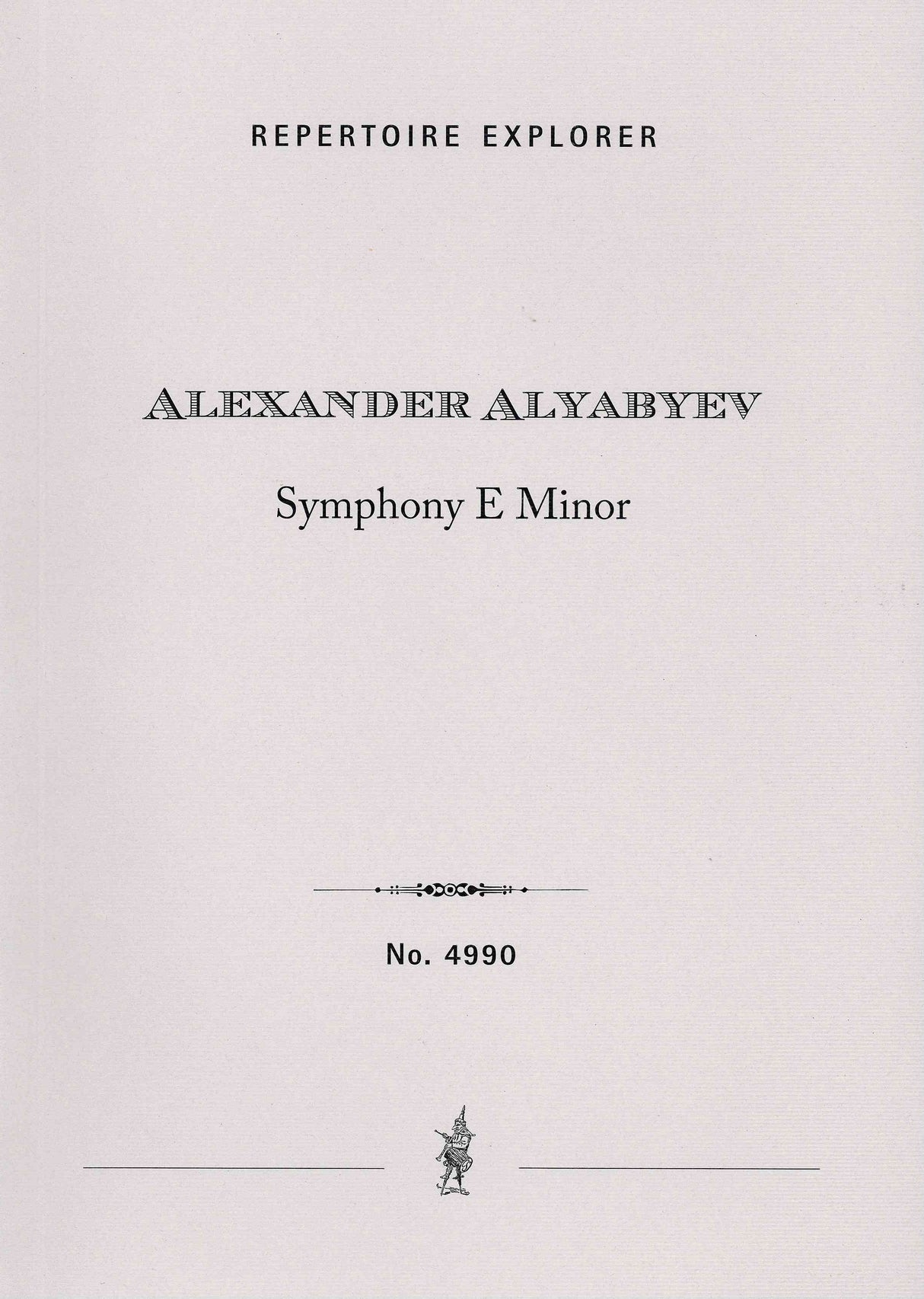 Alyabyev: Symphony in E Minor